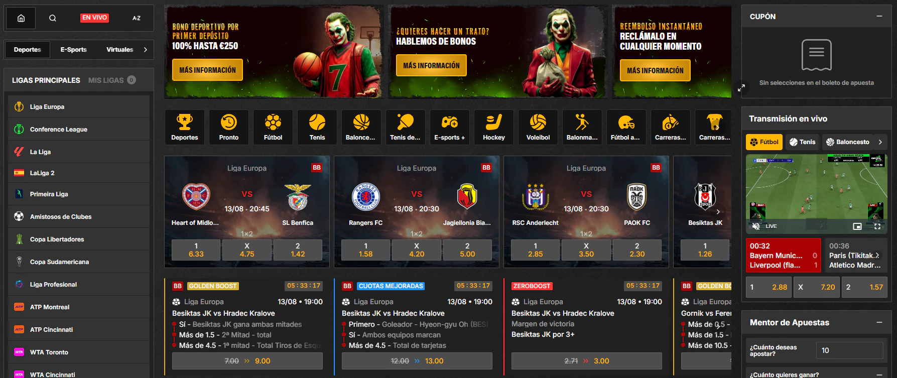 Jokery Casino apuestas deportivas y esports
